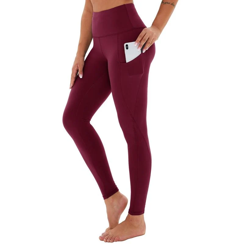 Women's High Waisted Tummy Control Leggings with Pockets - Image 7
