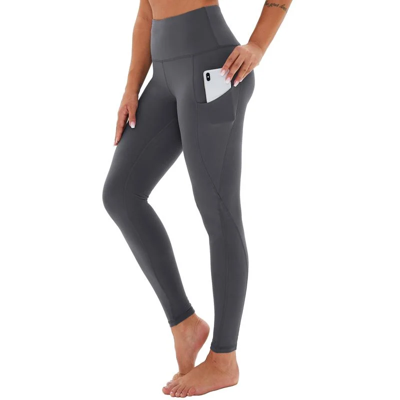 Women's High Waisted Tummy Control Leggings with Pockets - Image 8