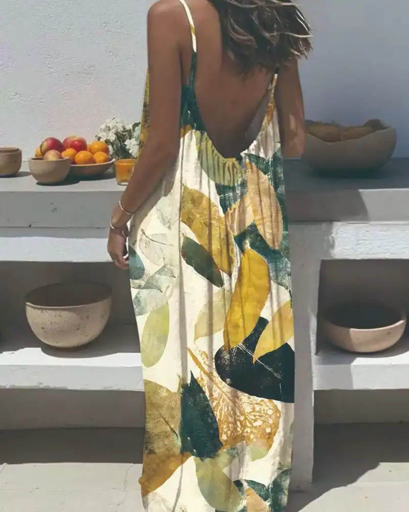 Women's Leopard Print Backless Cami Dress - Image 10