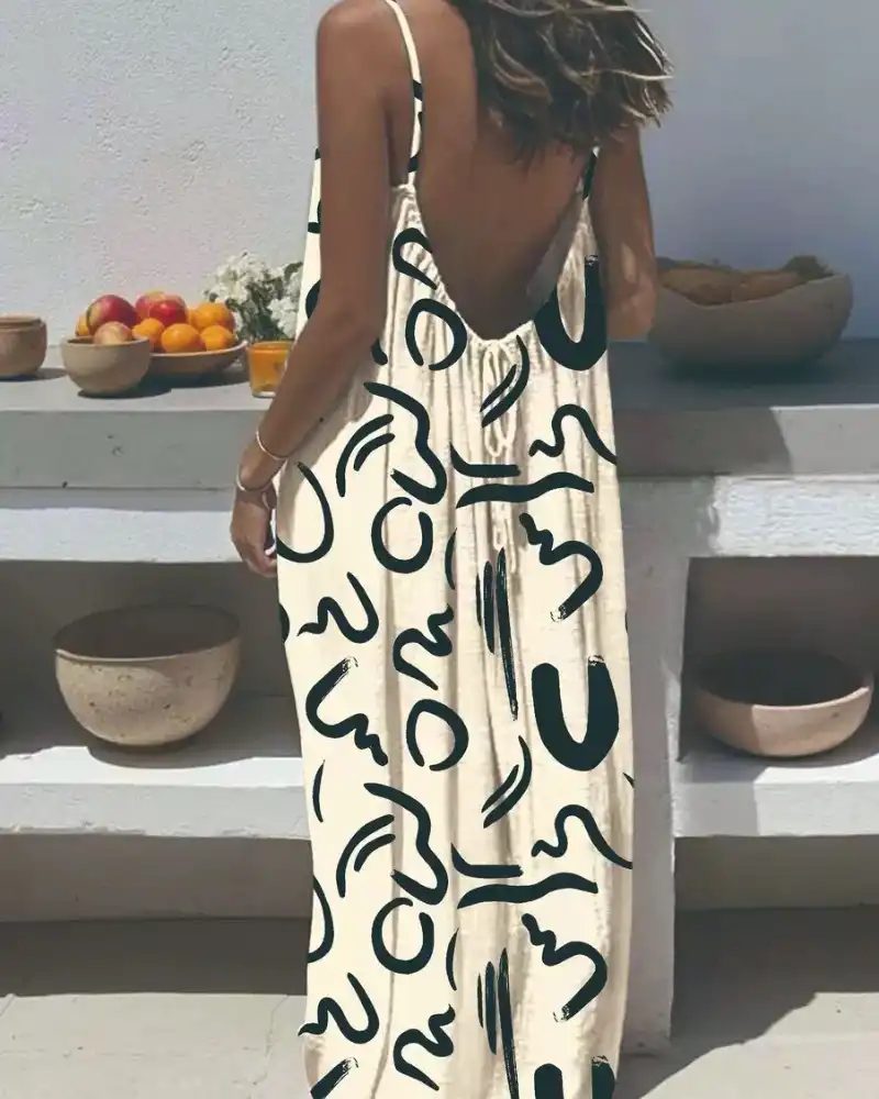Women's Leopard Print Backless Cami Dress - Image 11