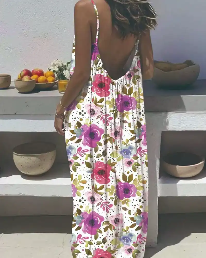 Women's Leopard Print Backless Cami Dress - Image 12