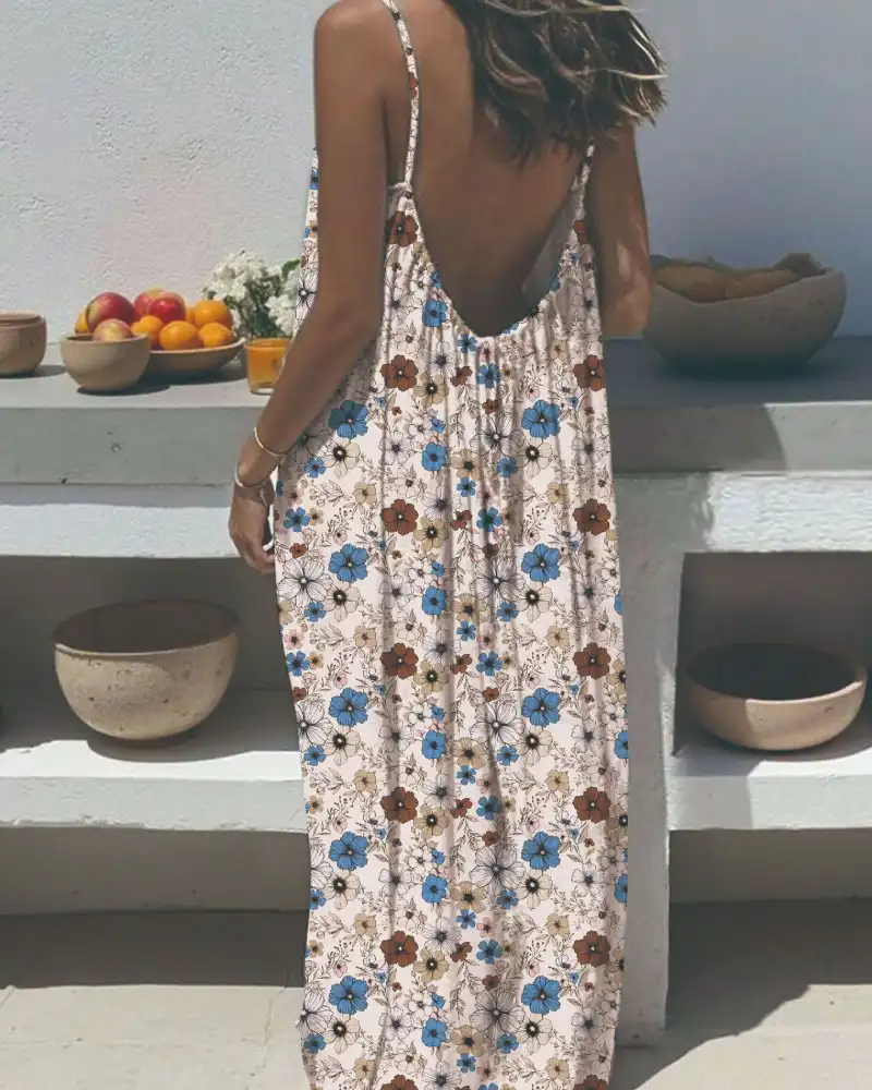 Women's Leopard Print Backless Cami Dress - Image 13
