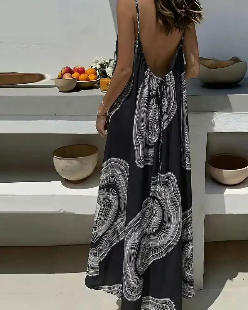 Women's Leopard Print Backless Cami Dress - Image 16
