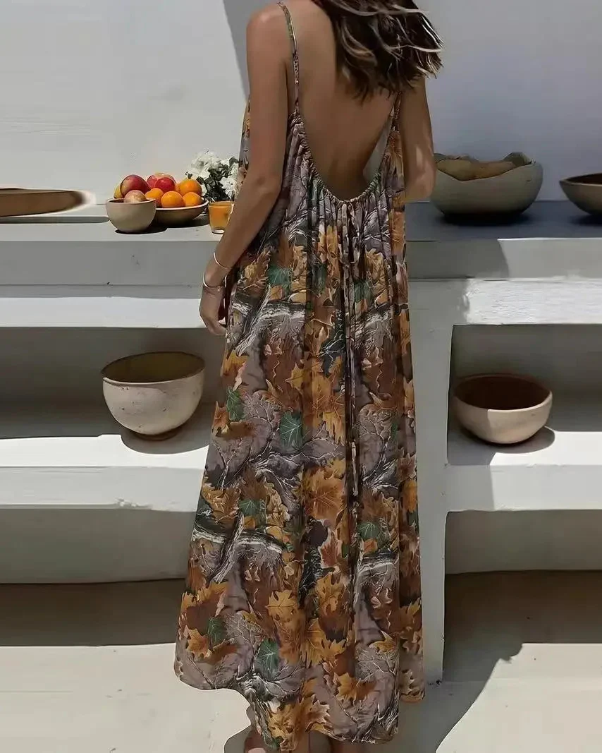 Women's Leopard Print Backless Cami Dress - Image 7