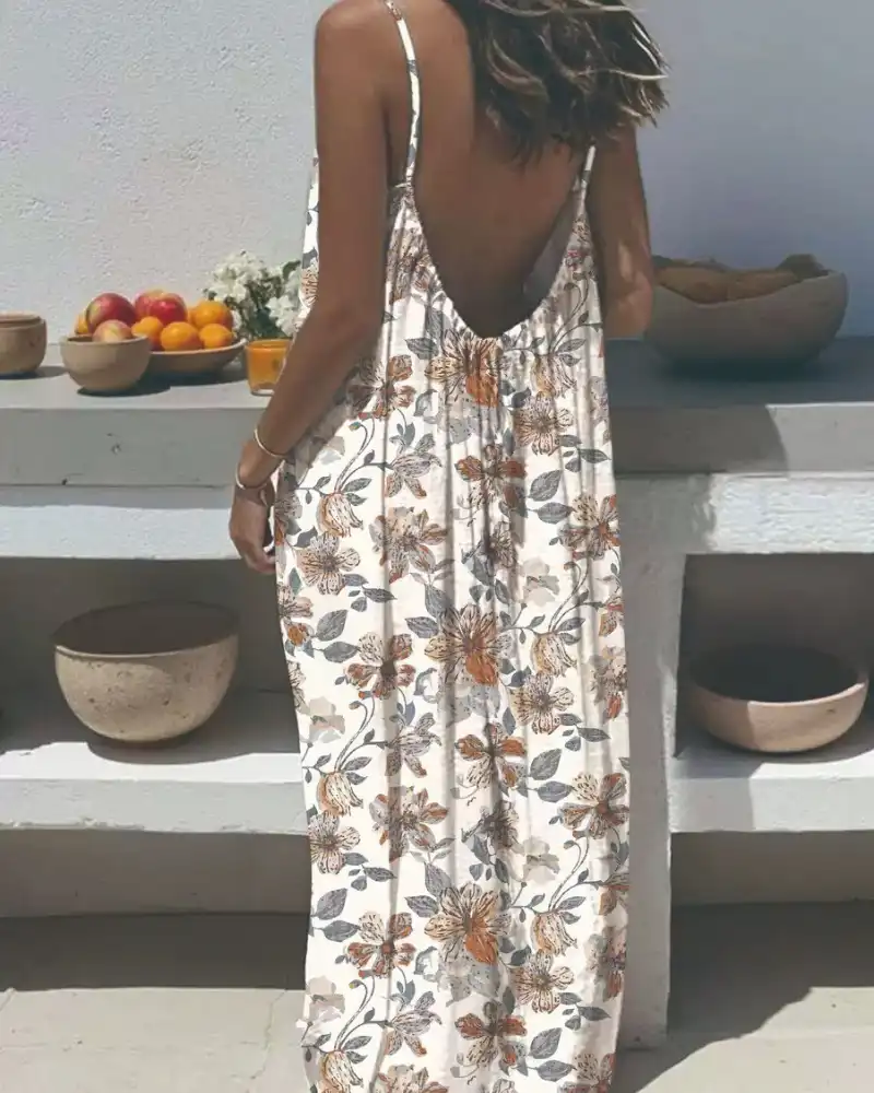 Women's Leopard Print Backless Cami Dress - Image 8