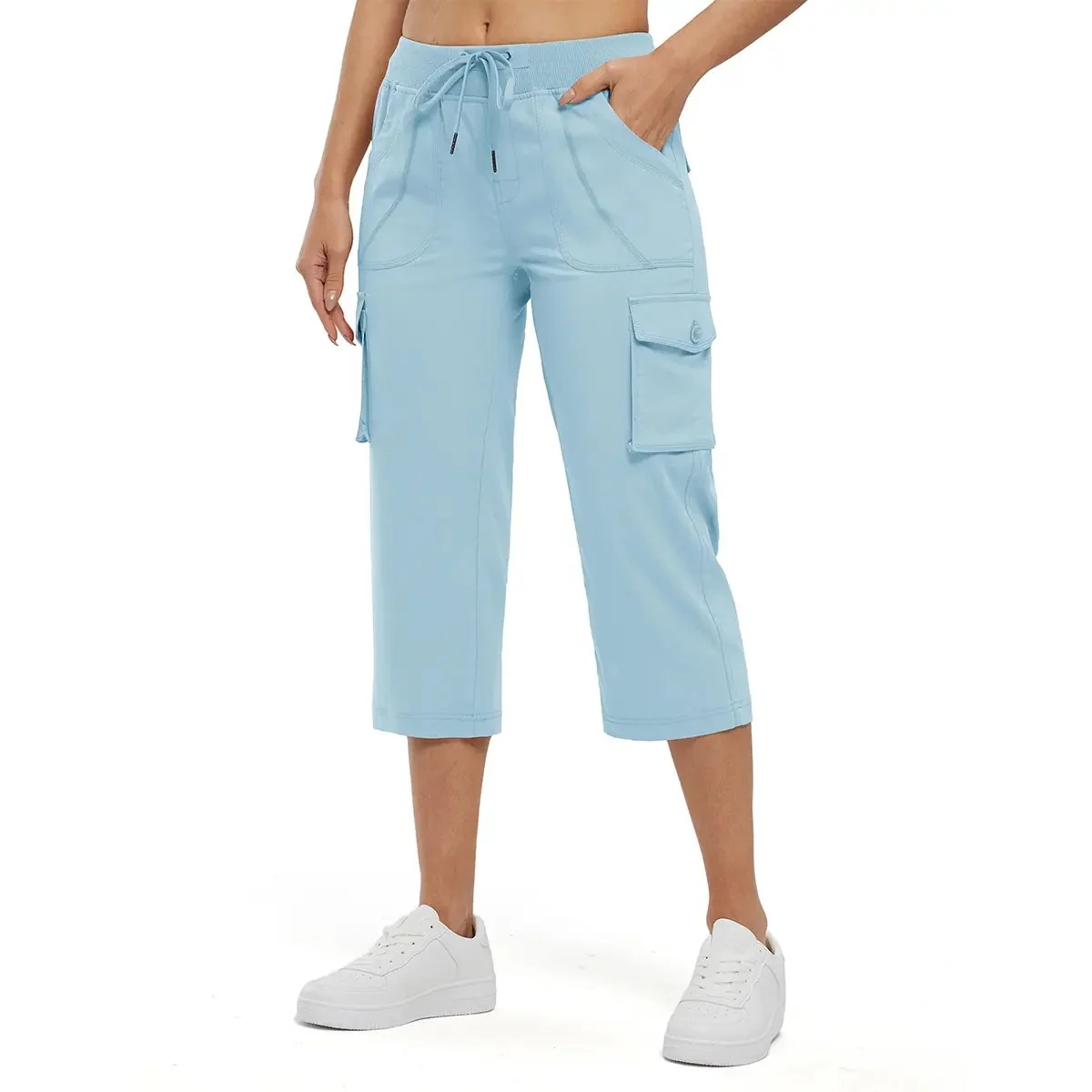 Women's Lightweight Hiking Capris: Quick-Dry, 6 Pockets, Loose Fit - Image 10