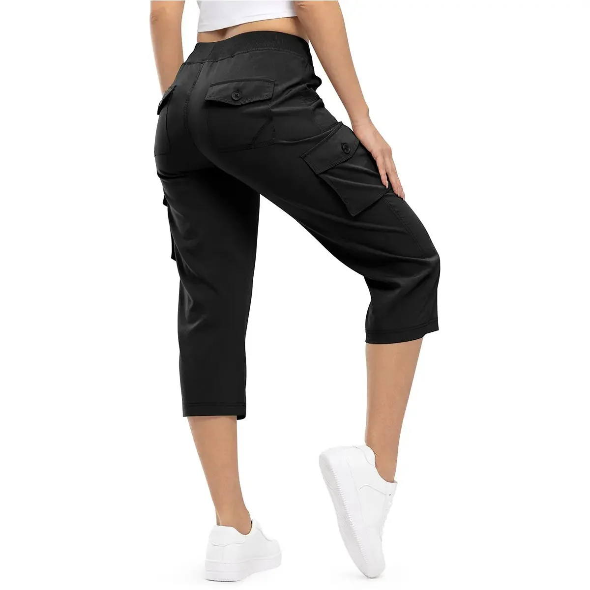 Women's Lightweight Hiking Capris: Quick-Dry, 6 Pockets, Loose Fit - Image 11