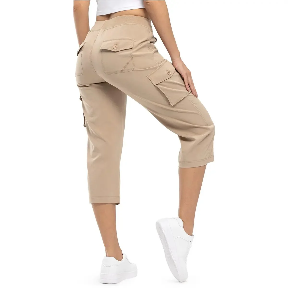 Women's Lightweight Hiking Capris: Quick-Dry, 6 Pockets, Loose Fit - Image 12