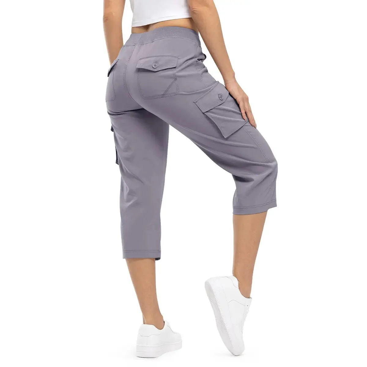 Women's Lightweight Hiking Capris: Quick-Dry, 6 Pockets, Loose Fit - Image 25