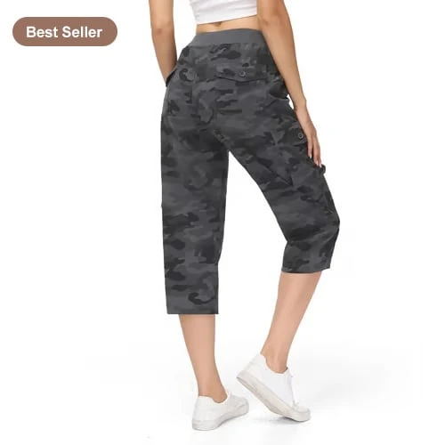 Women's Lightweight Hiking Capris: Quick-Dry, 6 Pockets, Loose Fit - Image 9