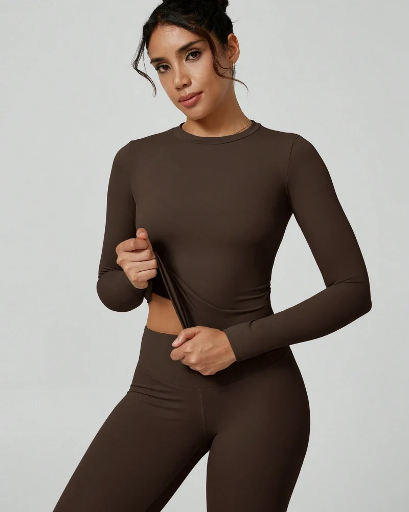 Women's Patchwork Two Piece Yoga Set High Stretch Activewear - Image 2