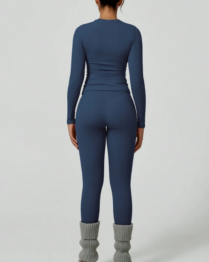 Women's Patchwork Two Piece Yoga Set High Stretch Activewear - Image 20