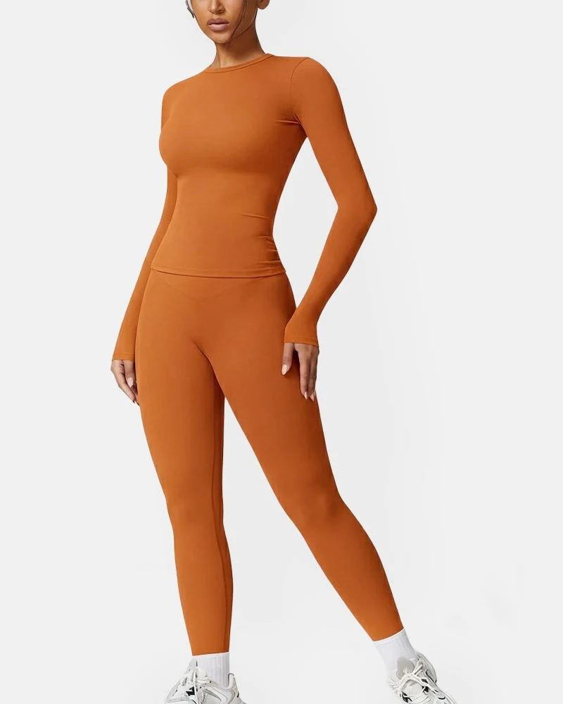 Women's Patchwork Two Piece Yoga Set High Stretch Activewear - Image 23
