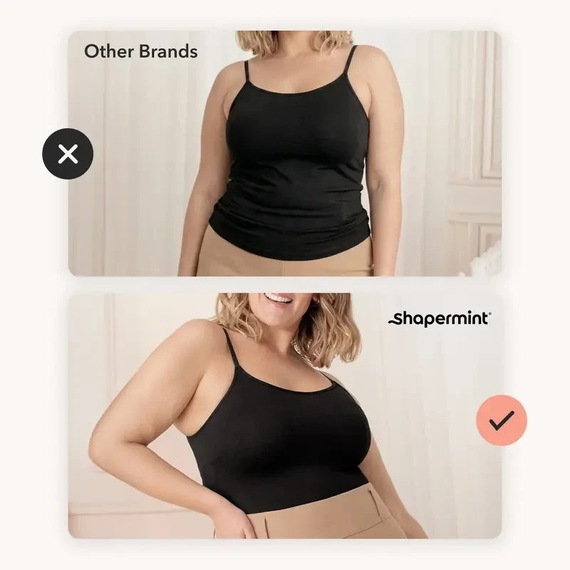 Women's Seamless Shaping Cami Scoop Neck Breathable Comfort - Image 7